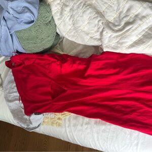 Vibrant Red Sleeveless Dress